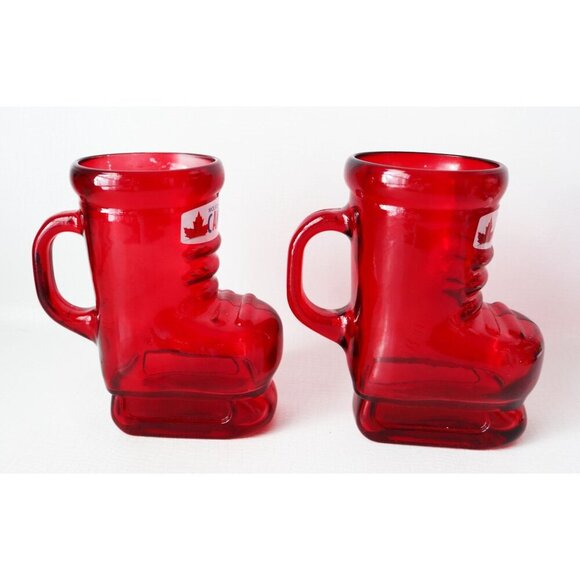 2 Molson Canadian Beer Skate Glasses Red Breweriana - Picture 3 of 6